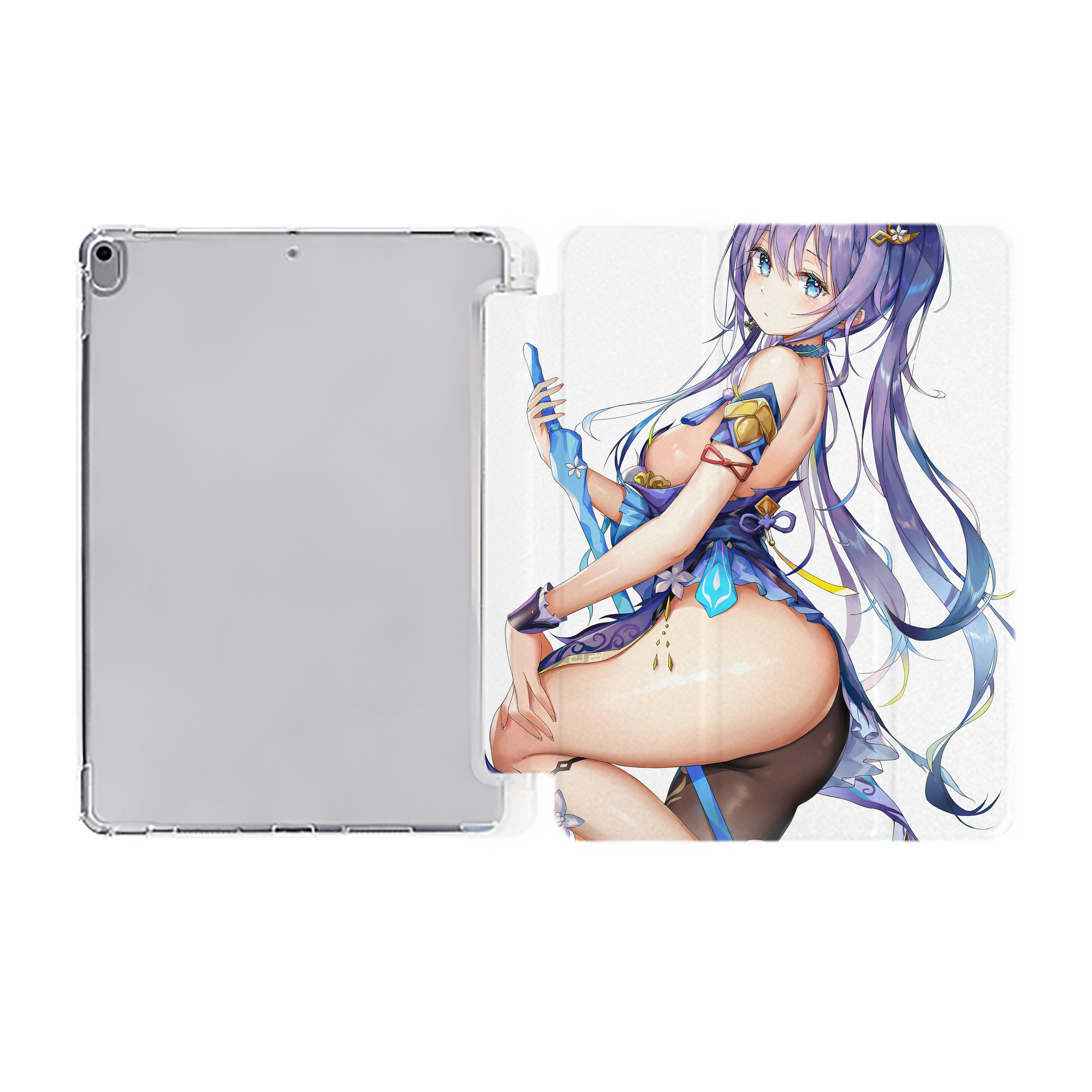 げんし神 genshin IPad ケース ペン収納付き 三つ折りスタンド PUレザー×シリコン 対応機種9.5/10.5/10.9インチ